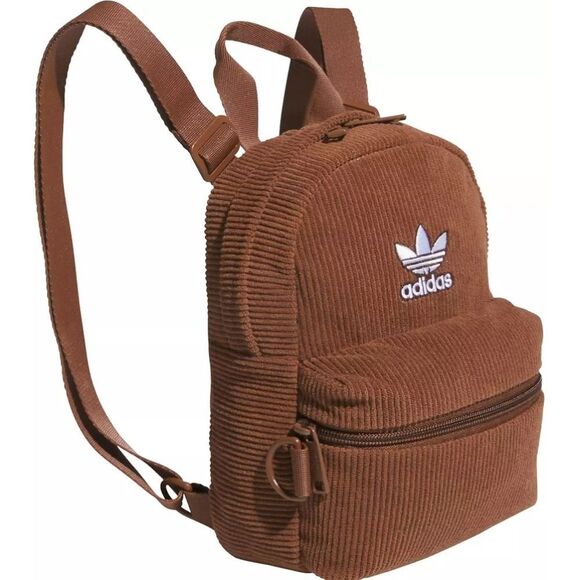 Adidas Trefoil 2.0 Corduroy Mini Backpack- Preloved Brown - Picture 1 of 10